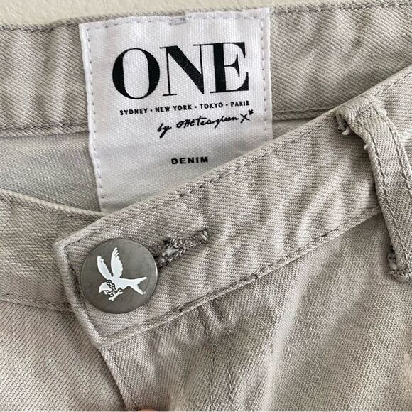 NWT One Teaspoon Trashed Free Birds Grey Skinny Distressed Low Rise Denim Siz 26 - Picture 6 of 14